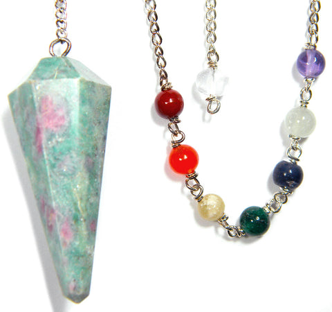 DPCRUBY-Ruby Fuchite Gemstone Pendulum for Positive Energy (Pendulums) at Enchanted Jewelry & Gifts