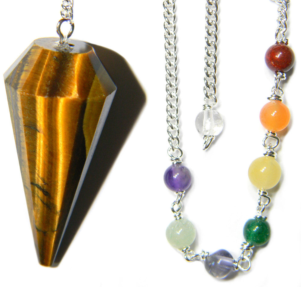 DPCTE-Tiger Eye Chakra Pendulum (Pendulums) at Enchanted Jewelry & Gifts