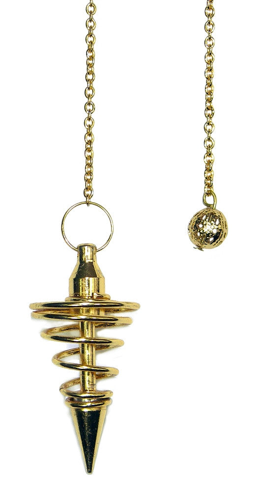 DPSPG-Gold Metal Spiral Pendulum (Pendulums) at Enchanted Jewelry & Gifts