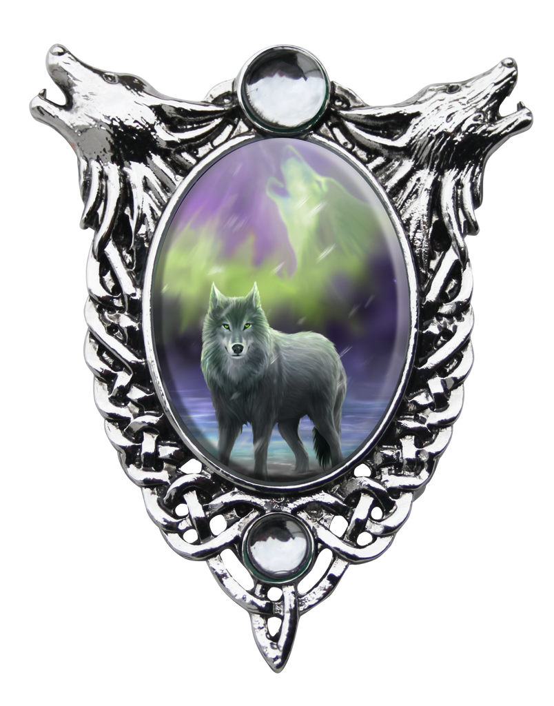 EC8-Aura Wolf Cameo by Anne Stokes (Enchanted Cameos) at Enchanted Jewelry & Gifts