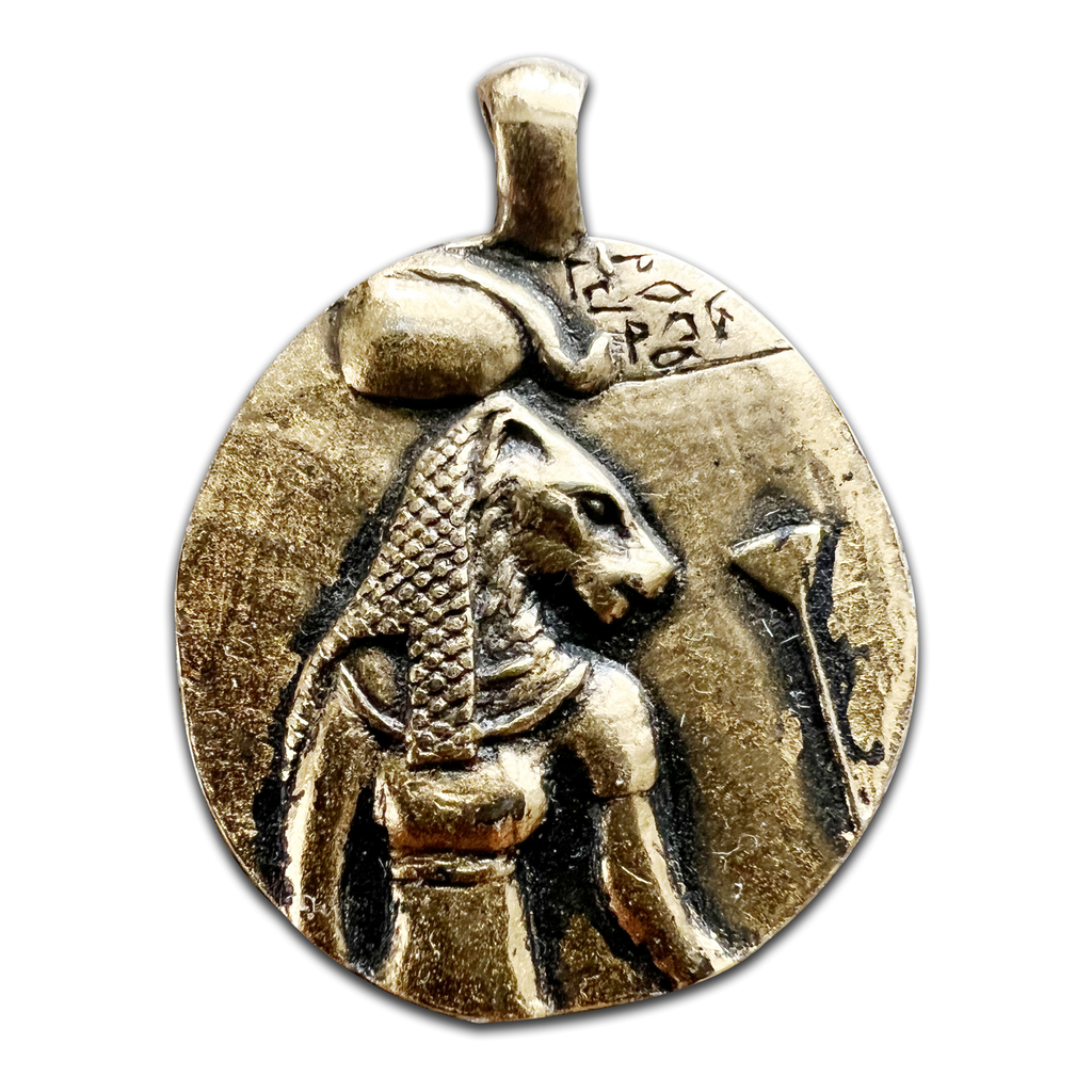 GC07G-Goddess Sekhmet for Courage & Medicine (Goddess Coins) at Enchanted Jewelry & Gifts