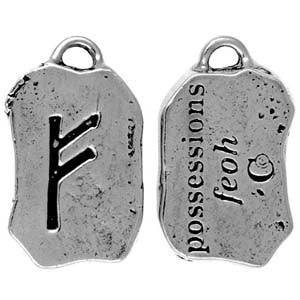 HRP01-Feoh - Possessions (Rune Pendants Carded) at Enchanted Jewelry & Gifts