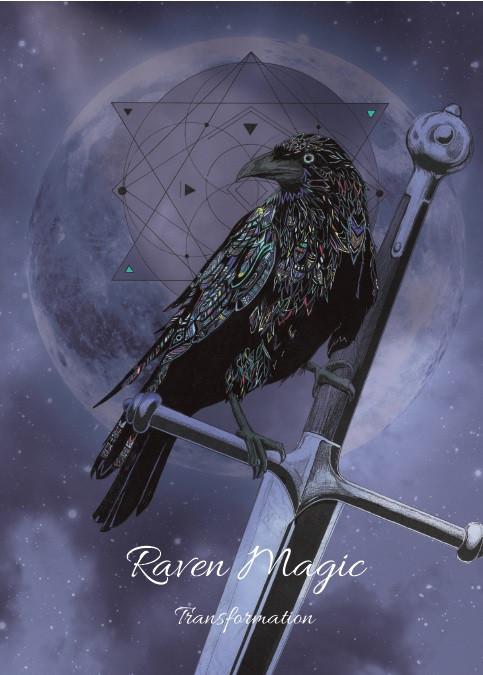 rKA1-Raven Magic Card for Transformation (Karin Roberts Cards) at Enchanted Jewelry & Gifts