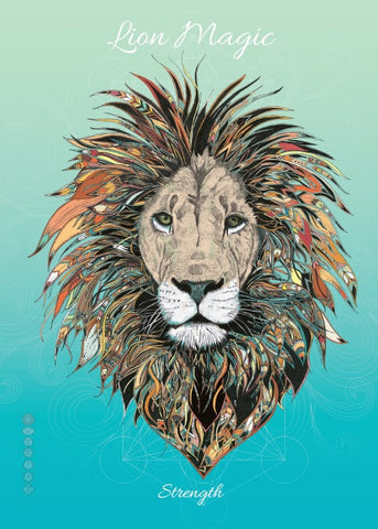 rKA4-Lion Magic Card for Strength (Karin Roberts Cards) at Enchanted Jewelry & Gifts