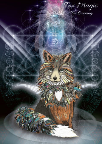 rKA6-Fox Magic Card for Cunning (Karin Roberts Cards) at Enchanted Jewelry & Gifts