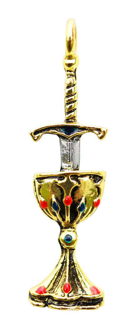 KT14-Blade and Chalice for Perfect Love and Perfect Trust (Knights Templar) at Enchanted Jewelry & Gifts