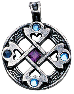 NLMA01-Celtic Cross Heart Pendant for True & Happy Friendship (Nordic Lights) at Enchanted Jewelry & Gifts