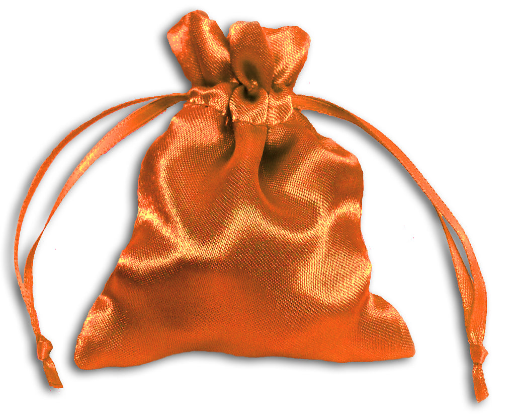 PS14-Orange Satin Pouch (Satin Bags) at Enchanted Jewelry & Gifts