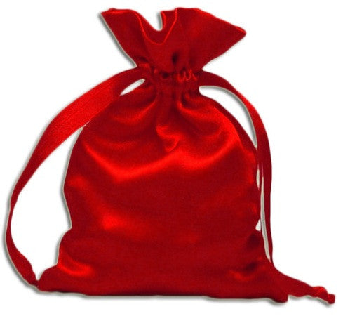 PS01-Red Satin Pouch (Satin Bags) at Enchanted Jewelry & Gifts