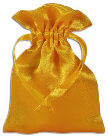 PS08-Yellow Satin Pouch (Satin Bags) at Enchanted Jewelry & Gifts
