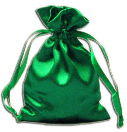 PS11-Emerald Green Satin Pouch (Satin Bags) at Enchanted Jewelry & Gifts