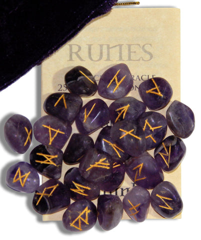 6362 - Rune Stones - Smoky Quartz Runes - Tumbled Stones - comes in satin  bag