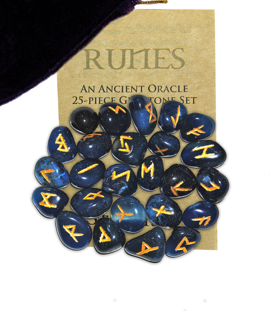 Blue Onyx Gemstone Runes