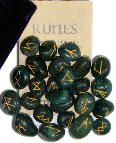 6362 - Rune Stones - Smoky Quartz Runes - Tumbled Stones - comes in satin  bag
