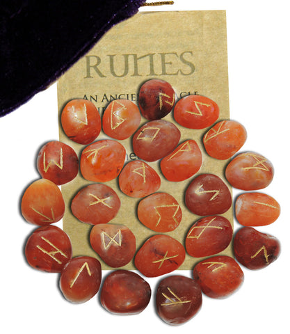 6362 - Rune Stones - Smoky Quartz Runes - Tumbled Stones - comes in satin  bag