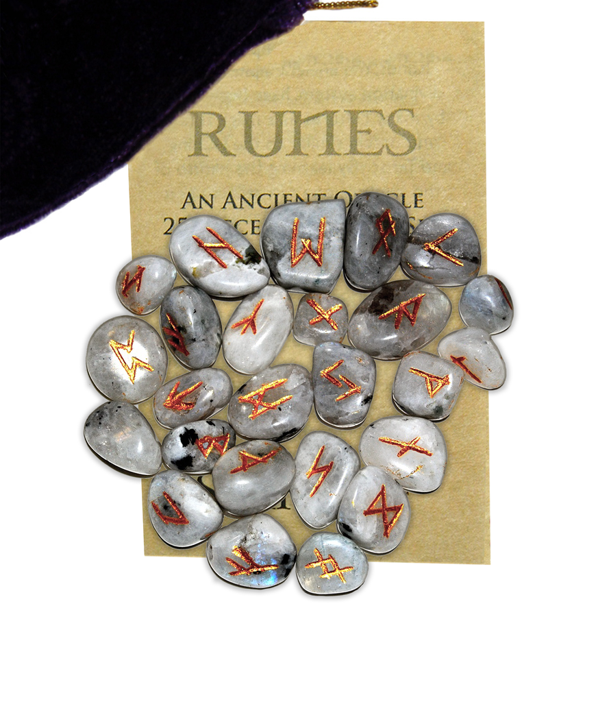Rainbow Moonstone Gemstone Runes