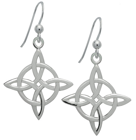 SS08-Silver Celtic Good Luck Earrings (Symbology) at Enchanted Jewelry & Gifts
