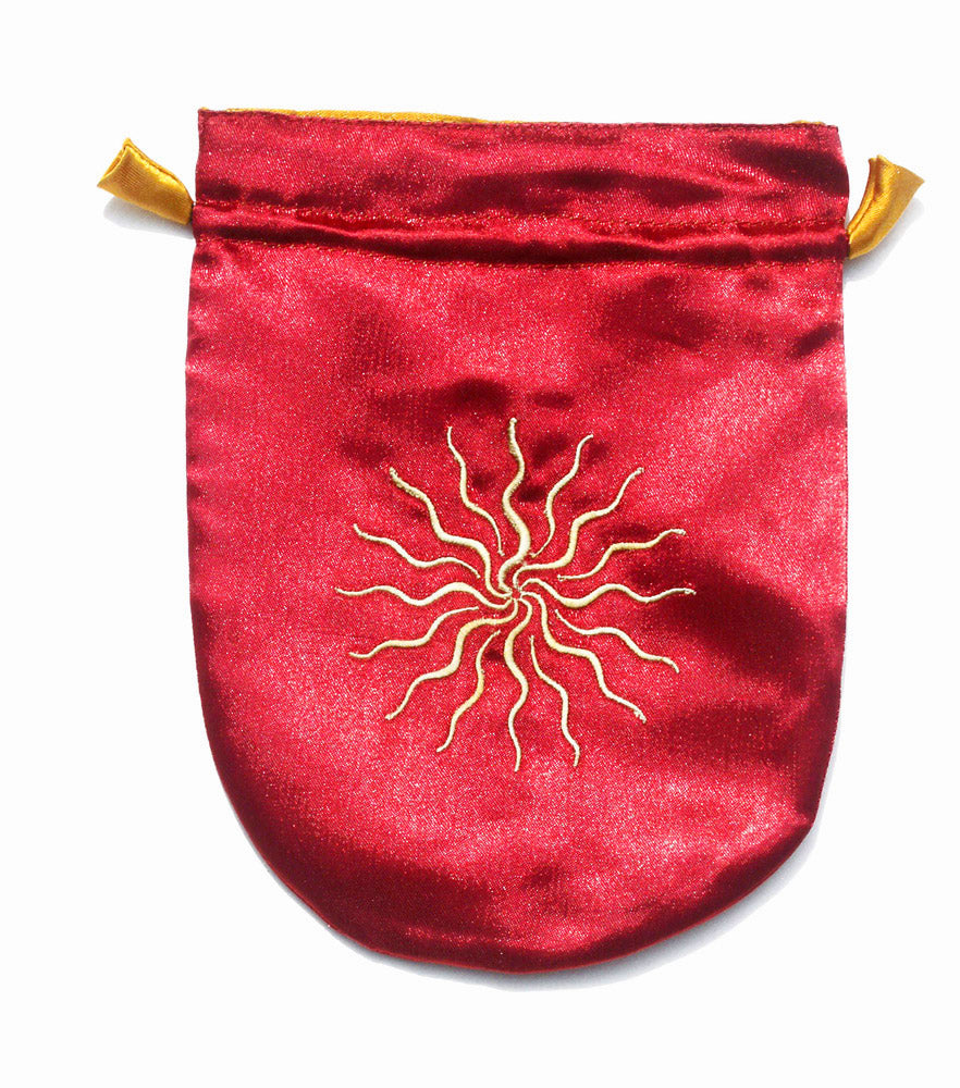 STB01-Red Satin Sunstar Tarot Bag (Tarot Bags) at Enchanted Jewelry & Gifts