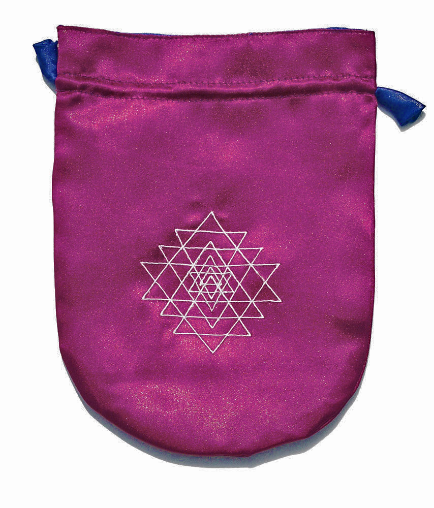 STB02-Purple Satin Shri Yantra Tarot Bag (Tarot Bags) at Enchanted Jewelry & Gifts