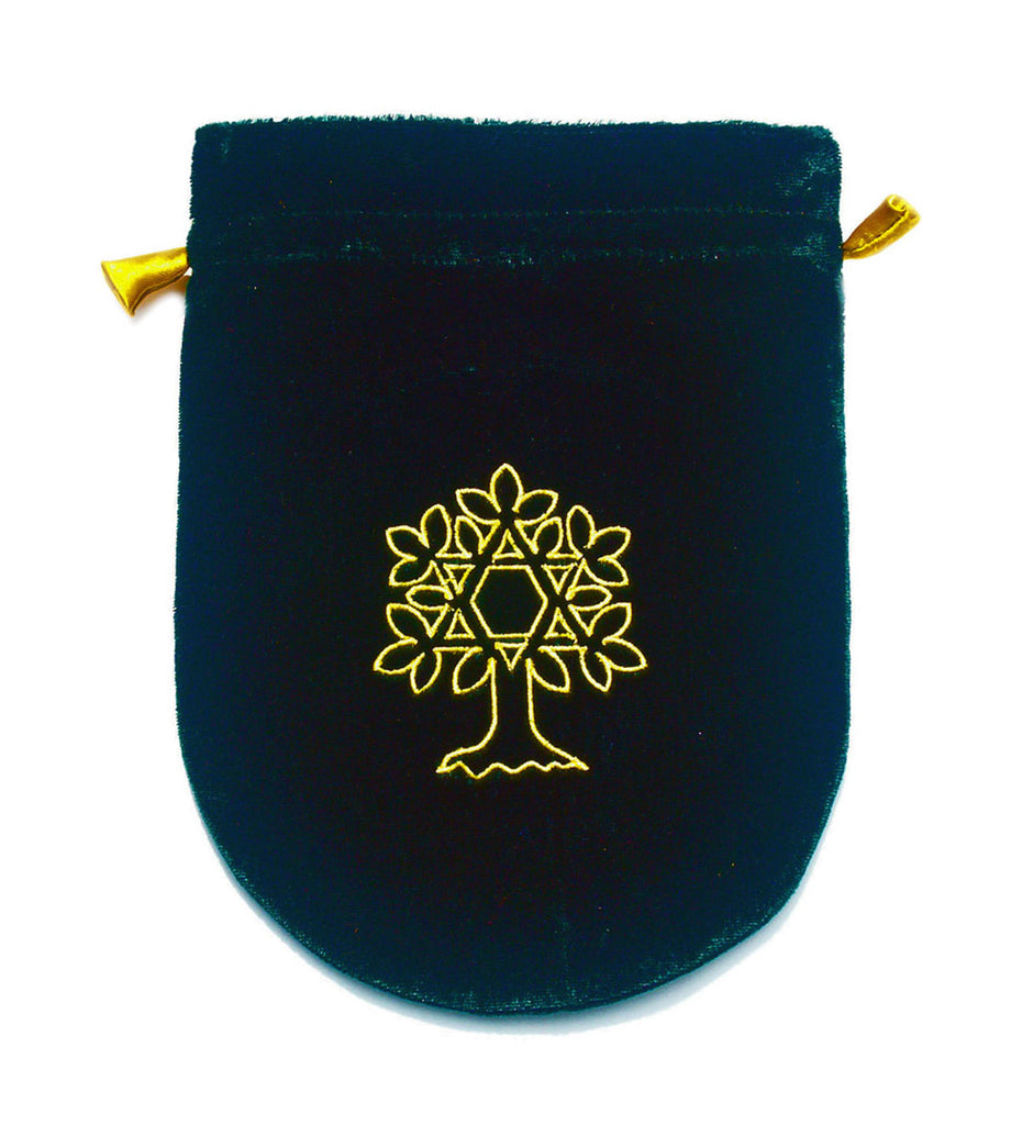 VTB02-Green Velvet Tree of Life Tarot Bag (Tarot Bags) at Enchanted Jewelry & Gifts