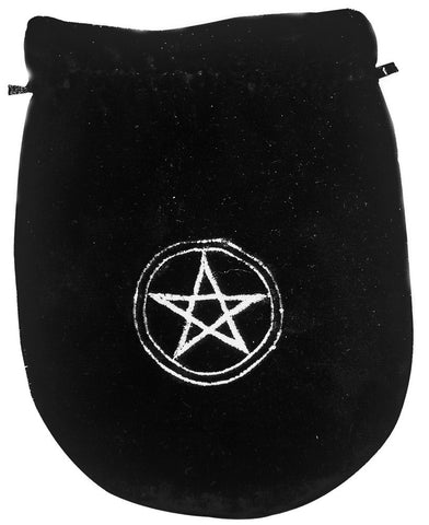 VTB04-Black Velvet Pentagram Tarot Bag (Tarot Bags) at Enchanted Jewelry & Gifts