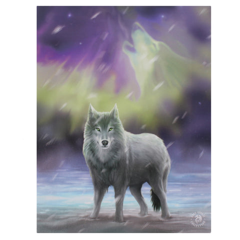 WP300AS-Aura Wolf Canvas Art Print by Anne Stokes Canvas Art Prints at Enchanted Jewelry & Gifts