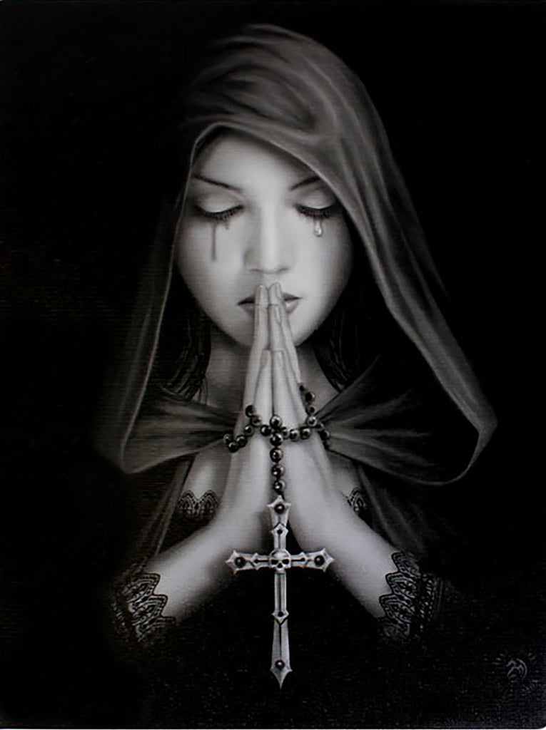 WP102AS-Gothic Prayer Canvas Print By Anne Stokes Canvas Art Prints at Enchanted Jewelry & Gifts