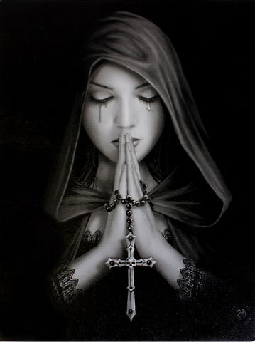 WP102AS-Gothic Prayer Canvas Print By Anne Stokes Canvas Art Prints at Enchanted Jewelry & Gifts